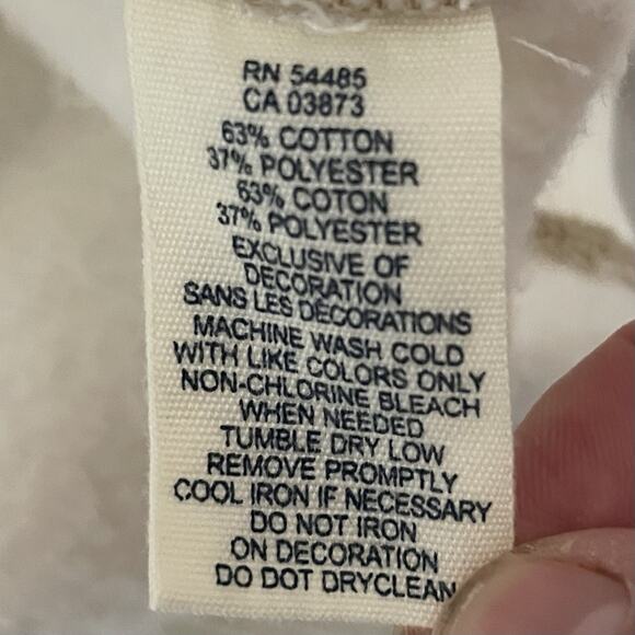 American Eagle Sweatshirt Women Size XL Ivory 1/2 Zip Hoodie Vintage Y2K - Picture 7 of 8